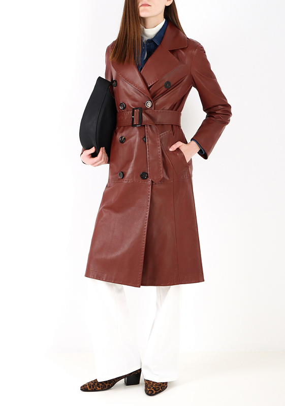 Max Mara тренч кожаный CAVALLO