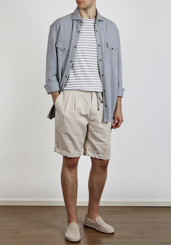 Brunello Cucinelli рубашка трикотажная M0T636666