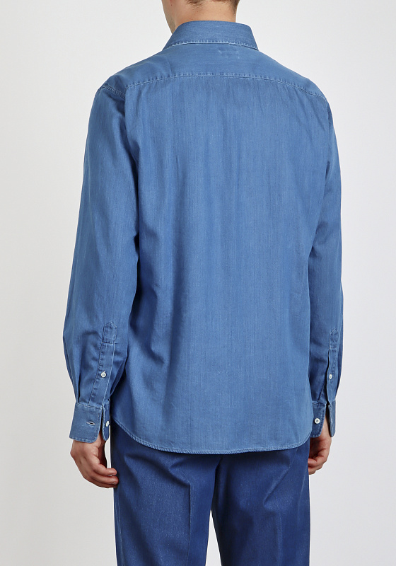 Brunello Cucinelli рубашка джинсовая MR6830627
