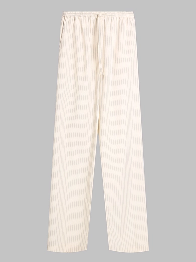 брюки LOULOU STUDIO SEROSTRIPESIVORYBLACK