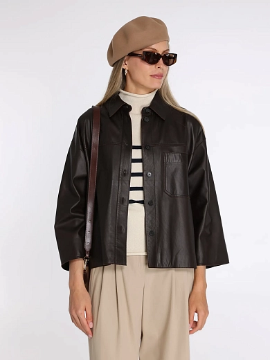 рубашка кожаная Max Mara Weekend STECCA