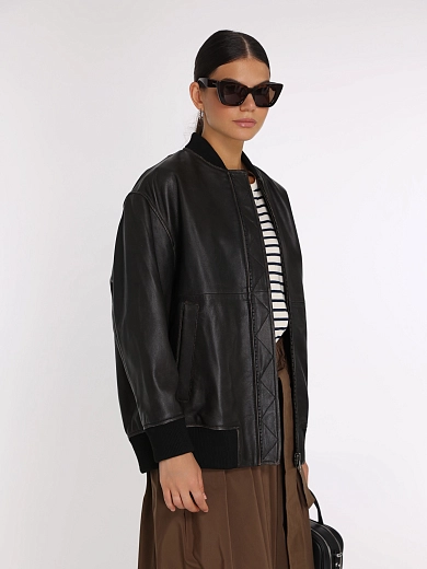 куртка кожаная Max Mara Weekend TATTICO